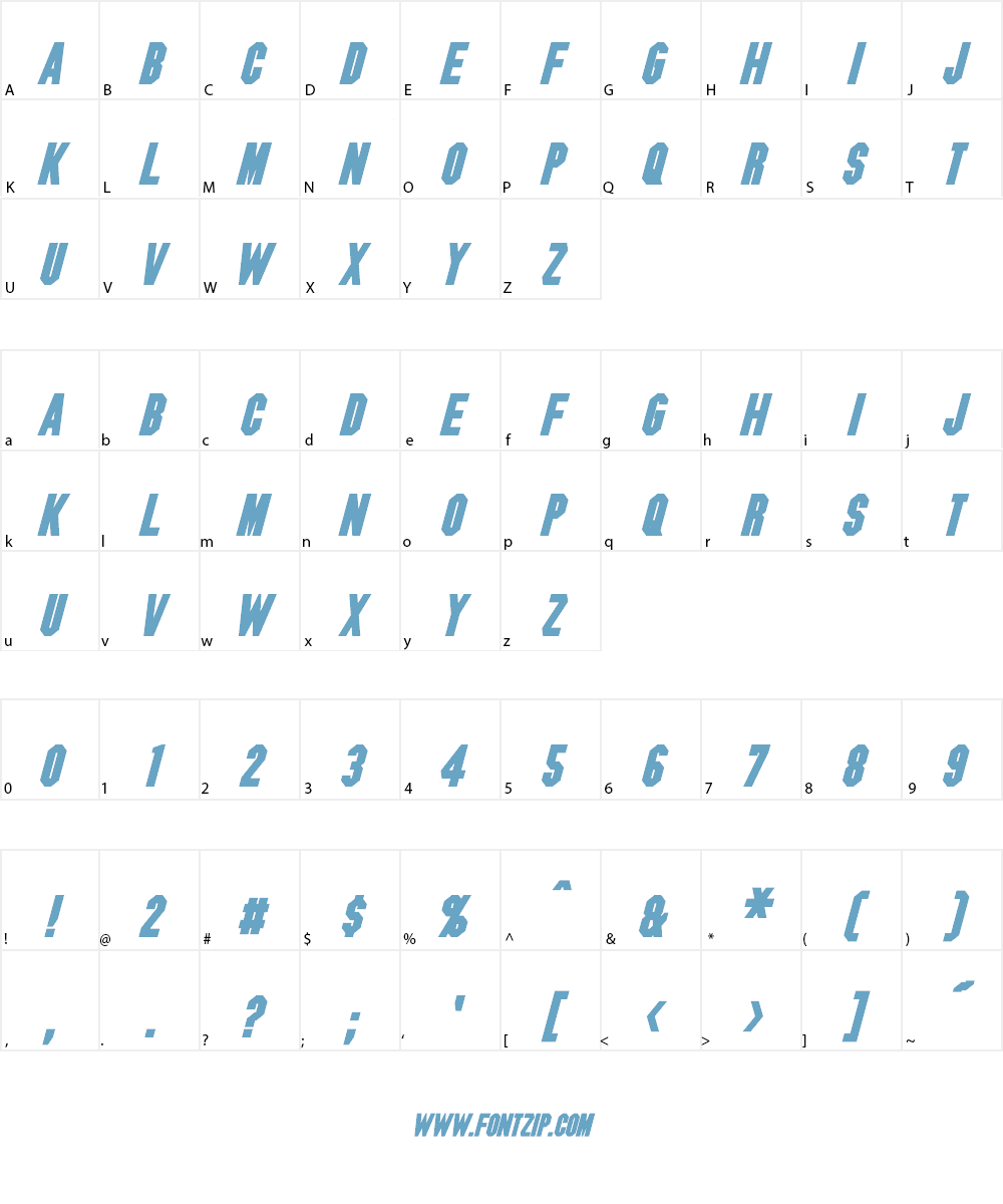 Blitzwing Font Character